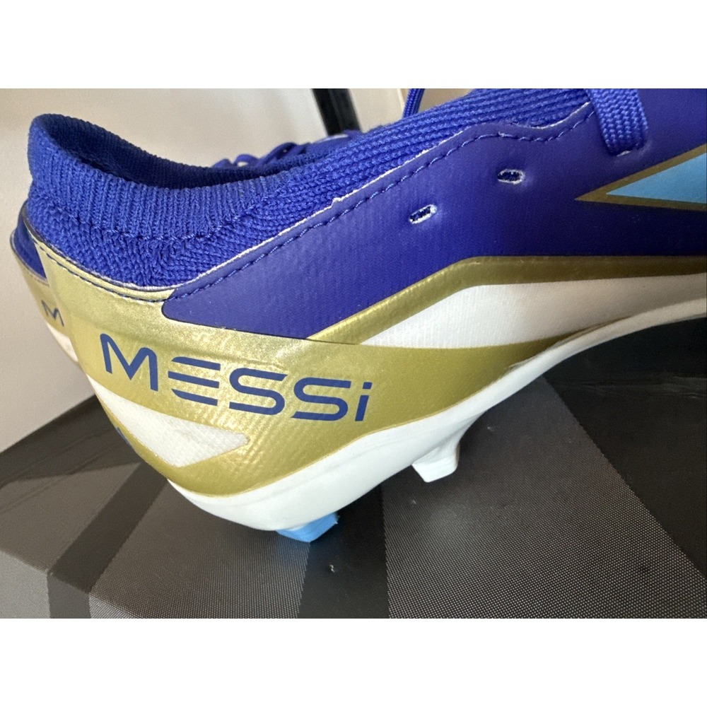 Adidas X Crazyfast League Messi Blue Gold Soccer Cleats Size 12 New In Box NiB - Picture 11 of 16